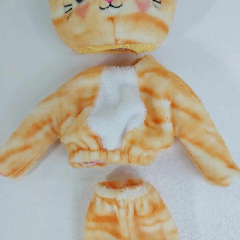 BARBIE‎ Cutie Reveal Orange Cat Fur Suit Furry Plush Costume